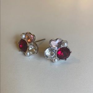 Origami Owl Heart Cluster Earrings